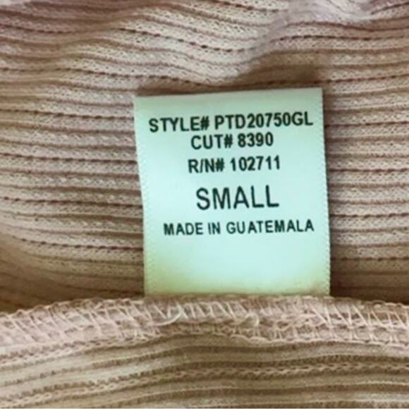 Gibsonlook Top Shirt Mauve Waffle Weave V-Neck Long Sleeve Casual Top Small NEW - Picture 3 of 12